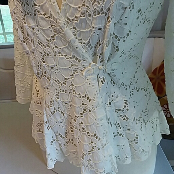 Eluana Kattan queen annes lace peplum blouse - Picture 2 of 8